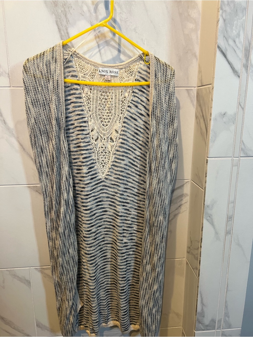 Knox Rose Open-Front Cardigan Sweater size L $15